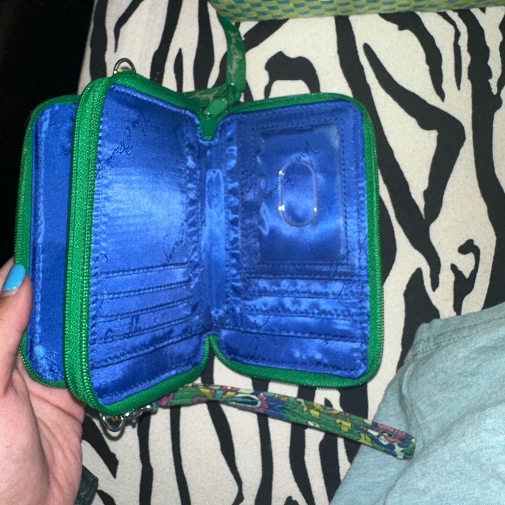 Vera Bradley green wristlet